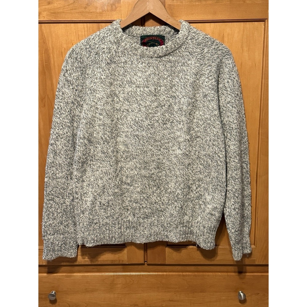 Authentic Vintage 90's HUNTLEY ROAD Men's Wool Blend Oatmeal Color Sweater Sz L